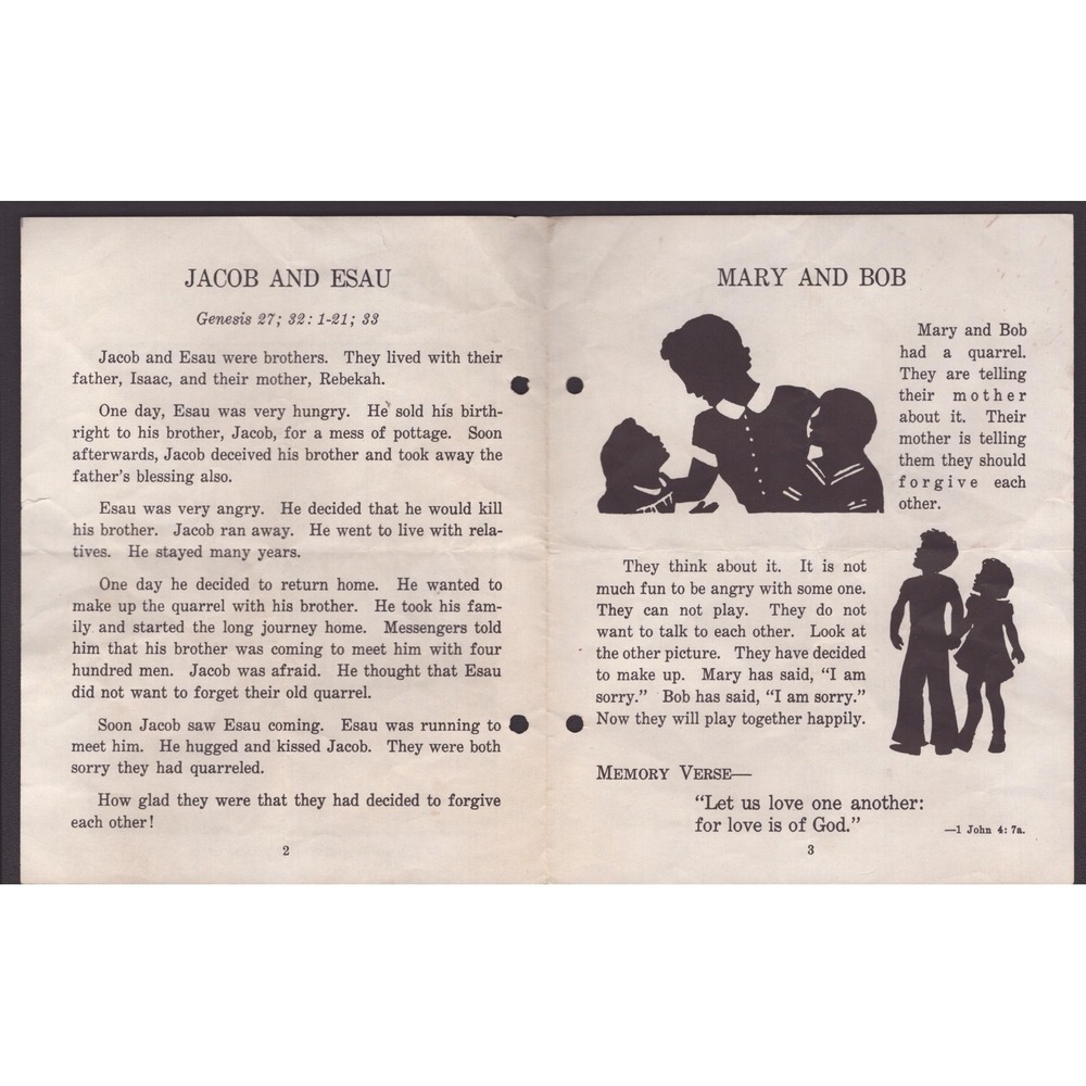 Primary Child July 9 1950 Vol 33 No 4 Jacob & Esau Sunday School Story Ephemera - Picture 3 of 3